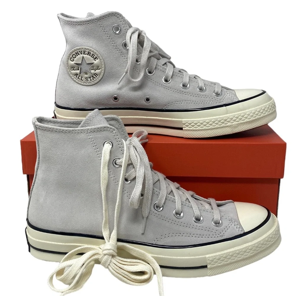 Converse Chuck 70 High Top Suede Shoes Women's Size Pale Putty Casual A01459C - Picture 2 of 9